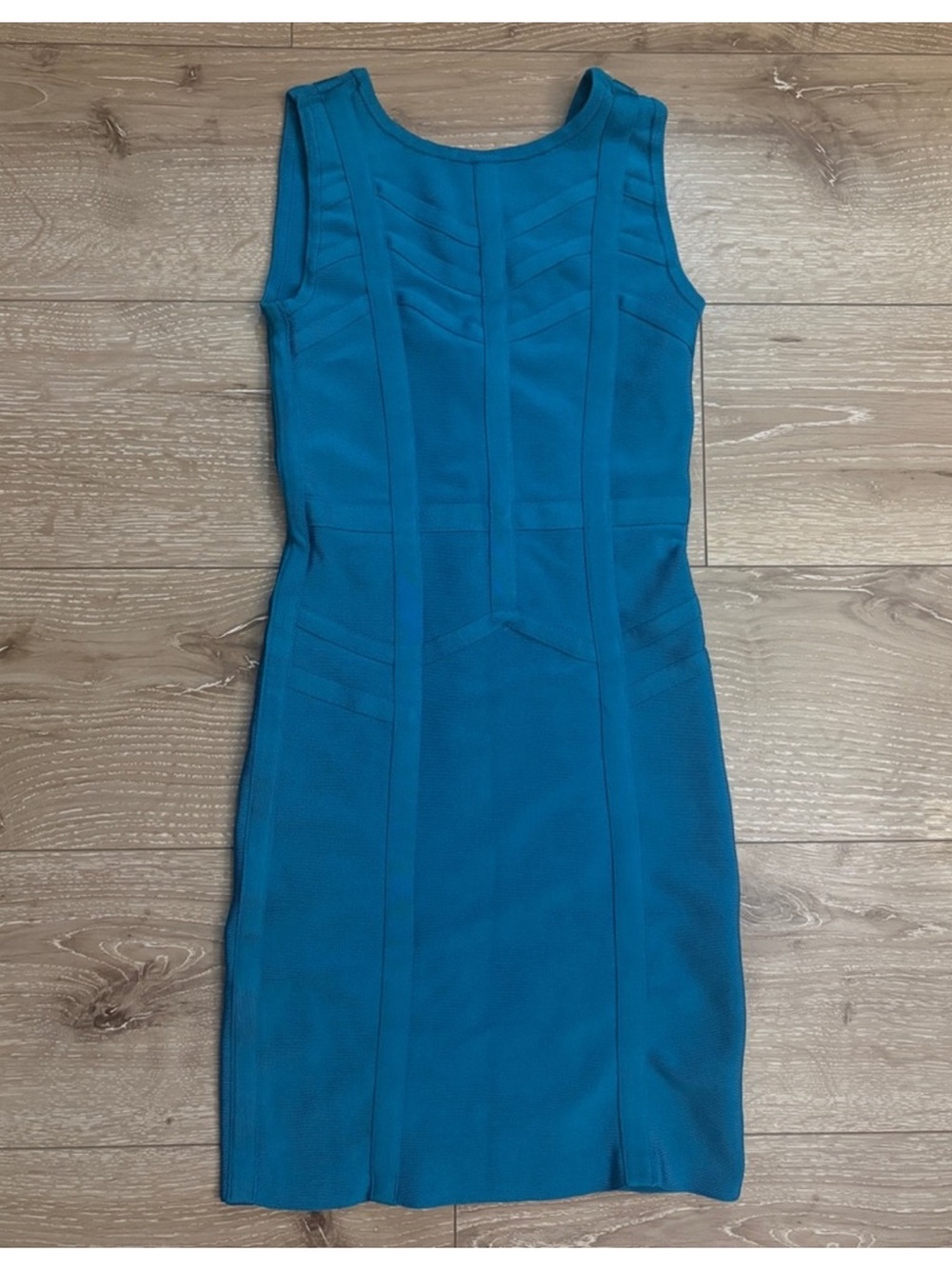 Bebe Teal Bodycon Sheath Dress - Picture 3 of 5